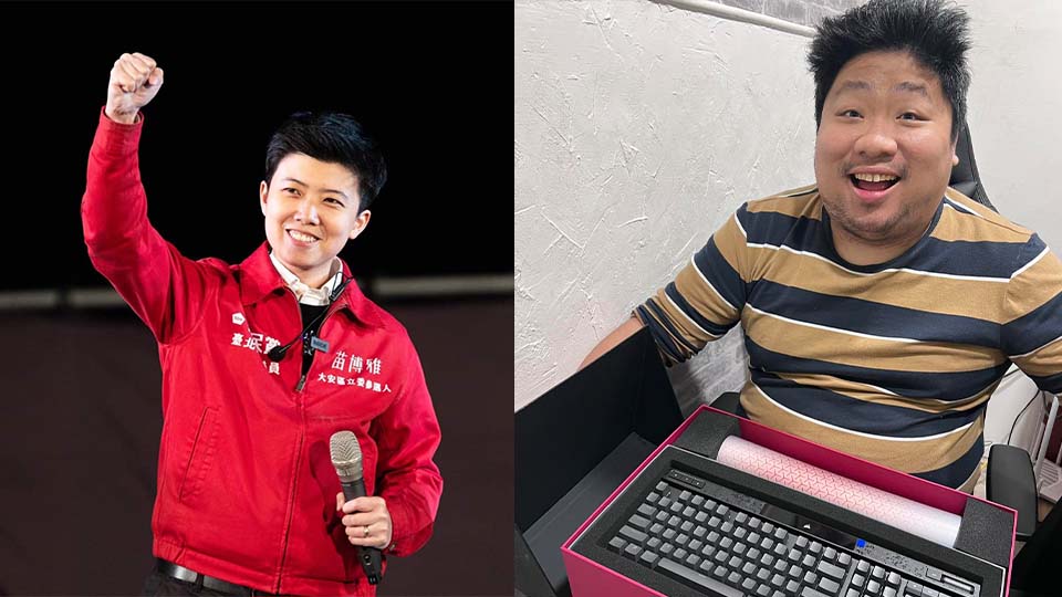 苗博雅在直播中與統神辯論35分鐘。翻攝自兩人臉書
